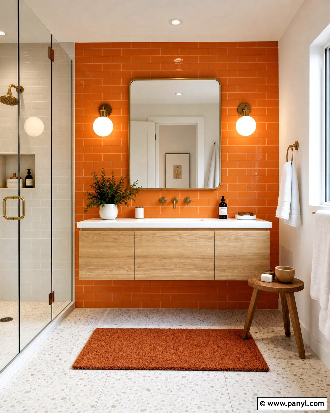 Orange And White Bathroom - 20 orange interior design ideas