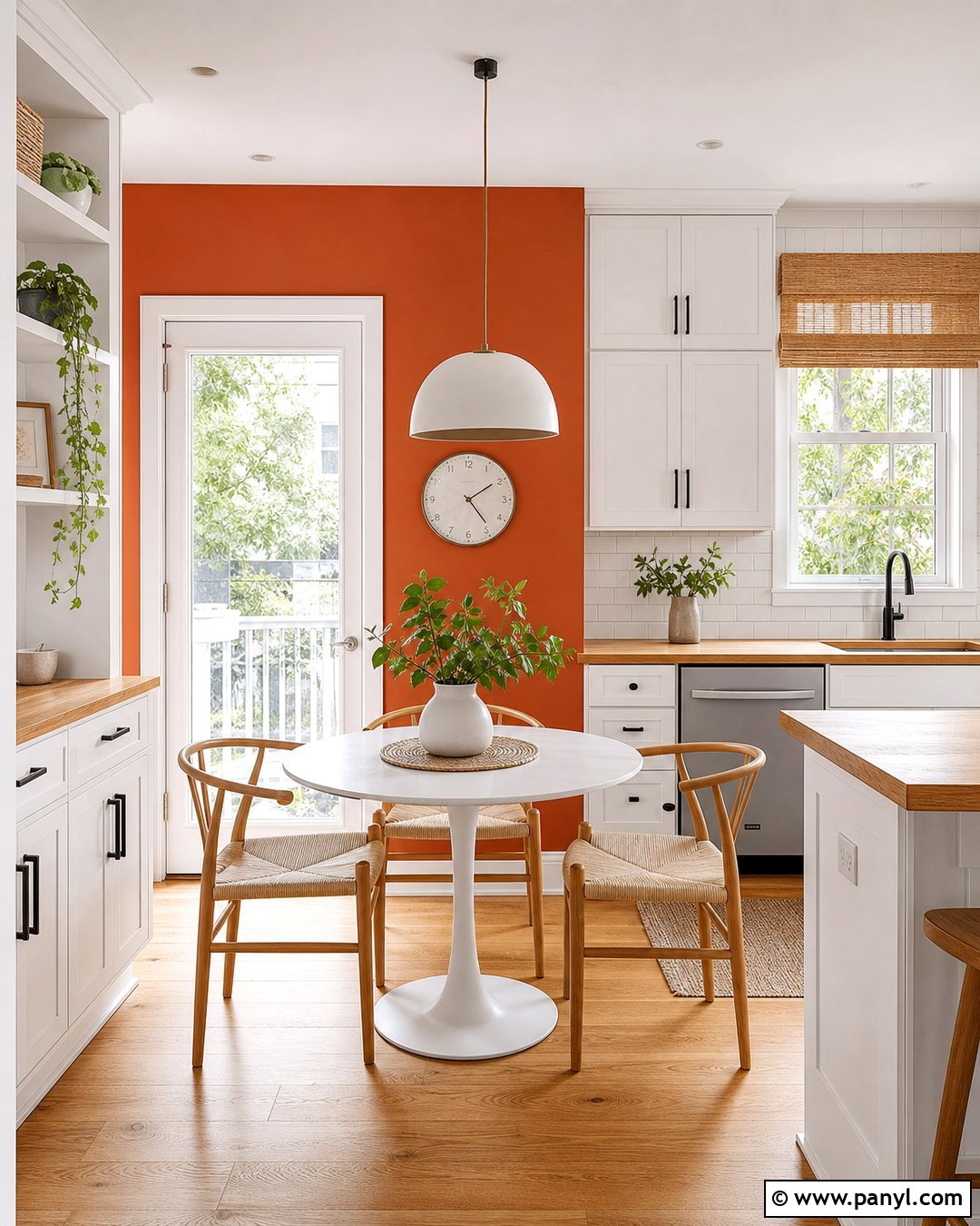 Orange And White Kitchen Walls - 30 Orange Painted Walls