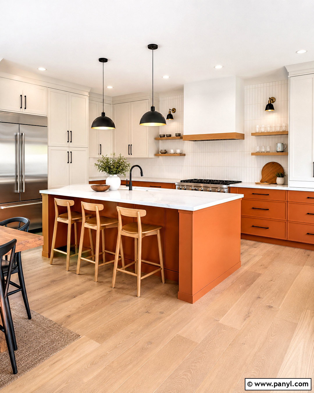 Orange And White Kitchen - 20 orange kitchen ideas