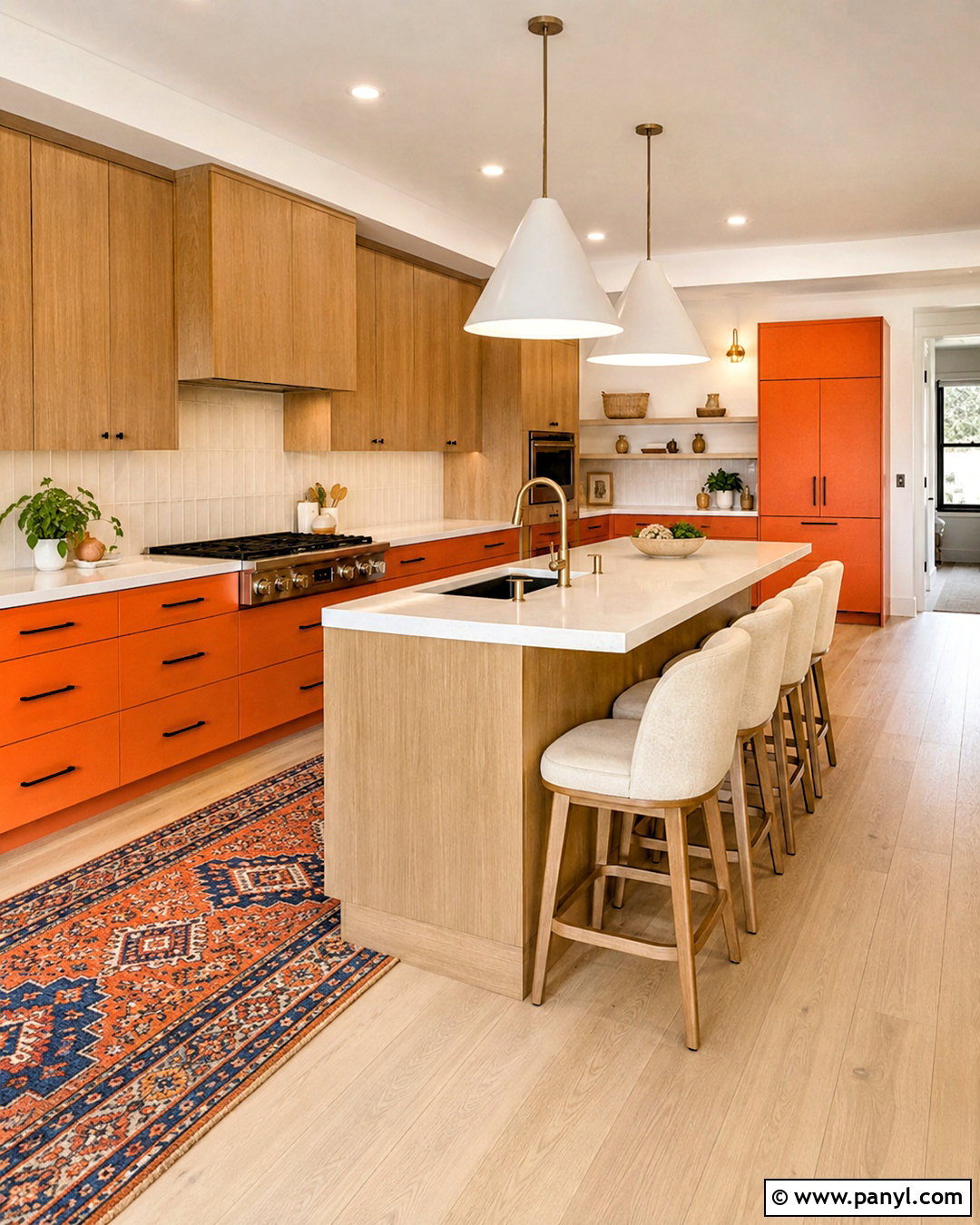 Orange And Wood Kitchen - 20 orange kitchen ideas