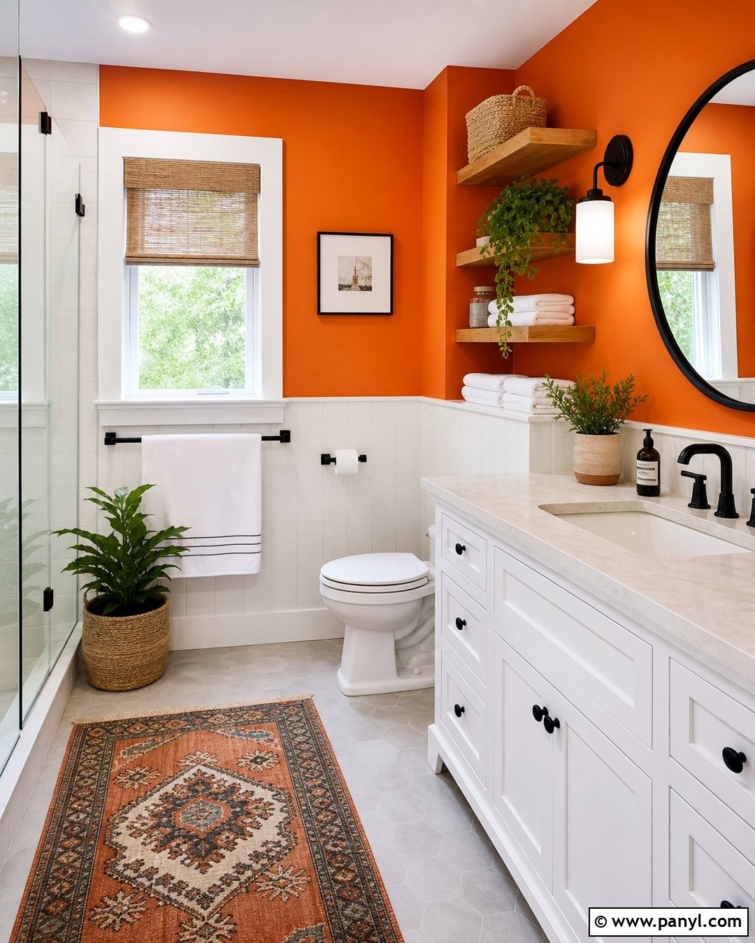 Orange Bathroom Walls - 30 Orange Painted Walls