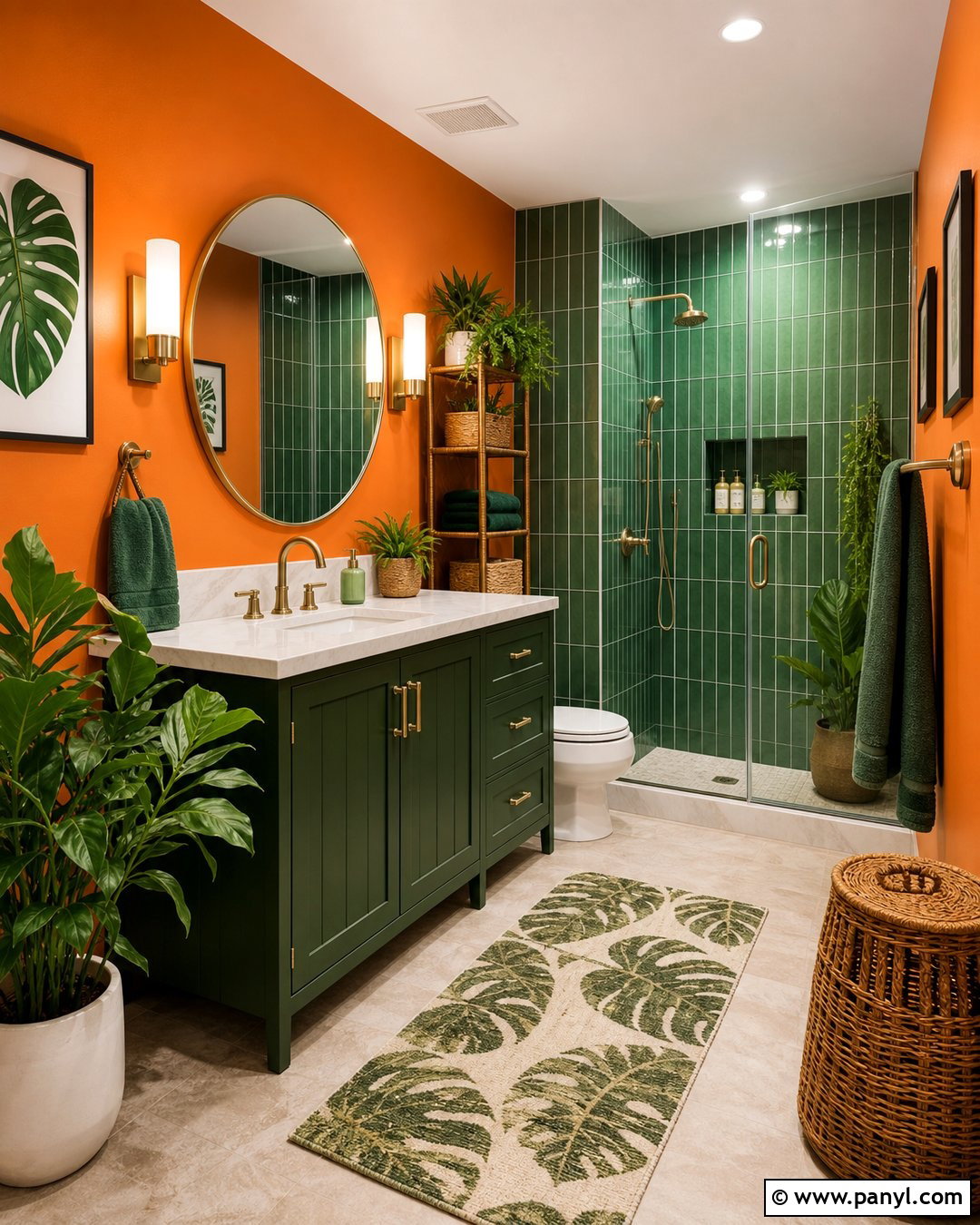 20 Colorful Bathroom With Orange Walls Ideas to Try Now