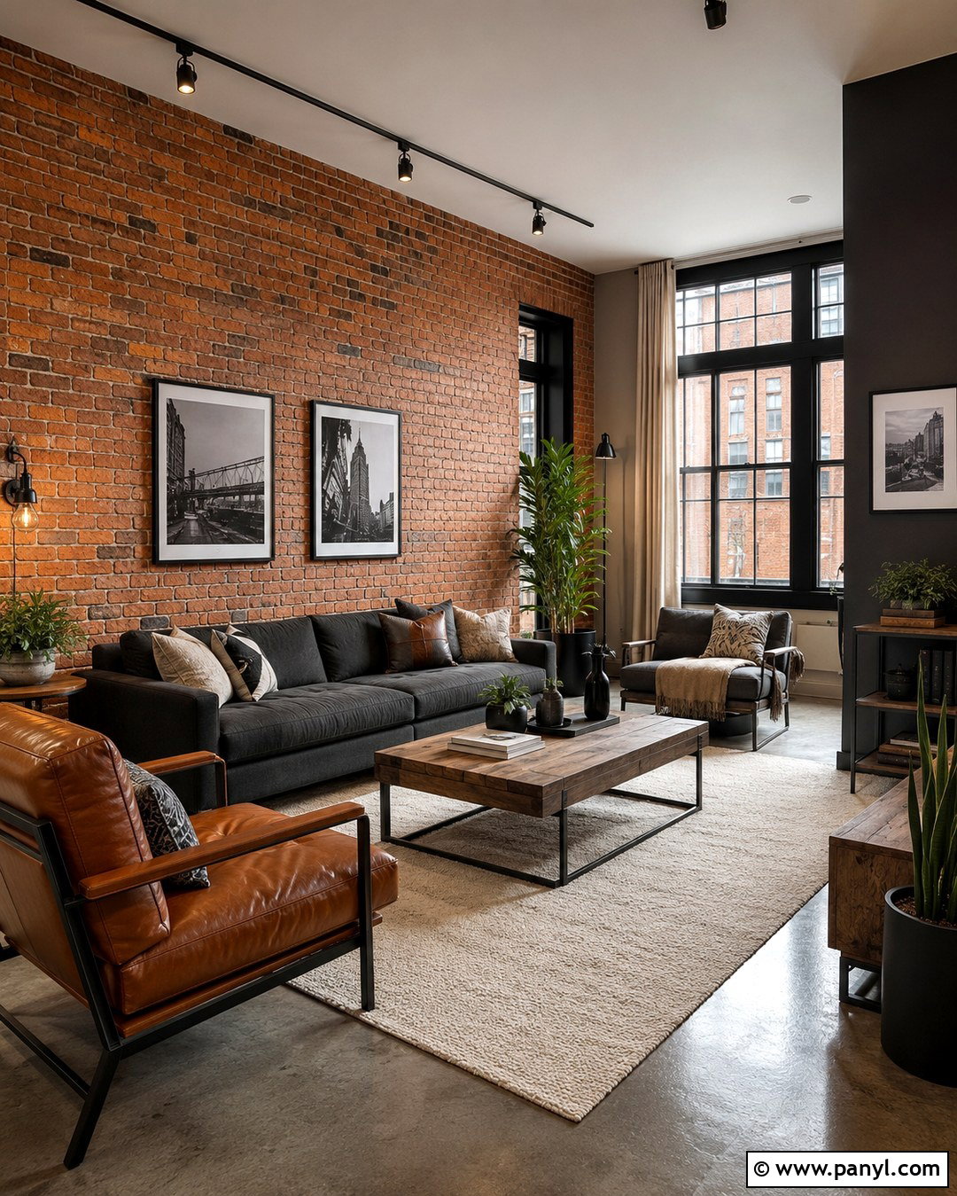Orange Brick Walls With Black Metal Accents - 20 black and orange walls