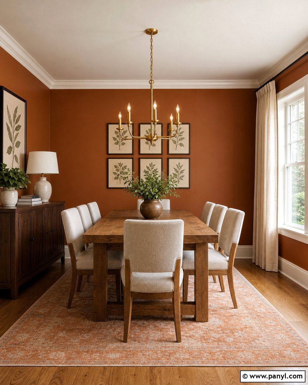 Orange Brown Dining Room Wall - 20 Orange Brown Wall Ideas