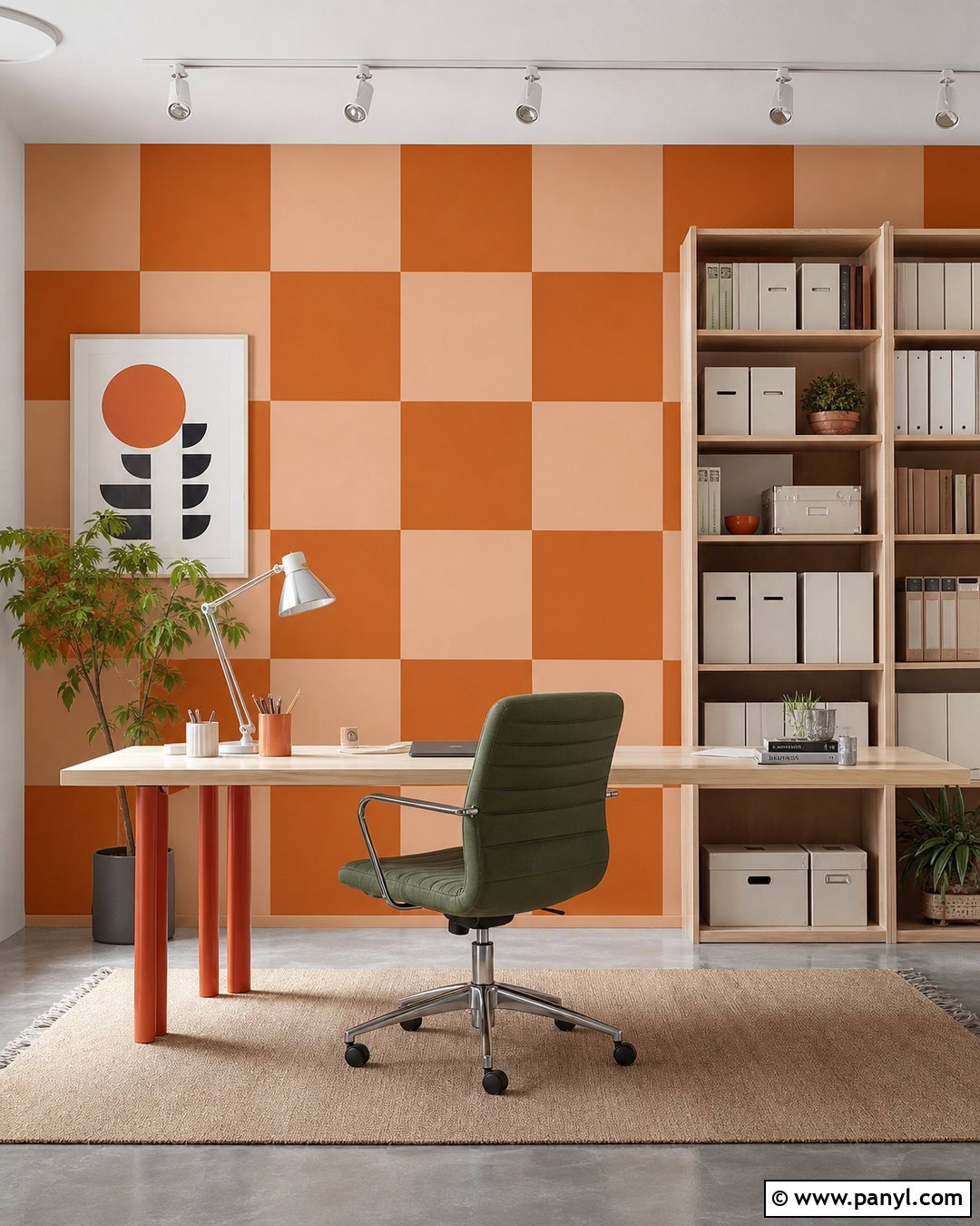 Orange Checkered Wall Paint - 30 checkered wall paint ideas