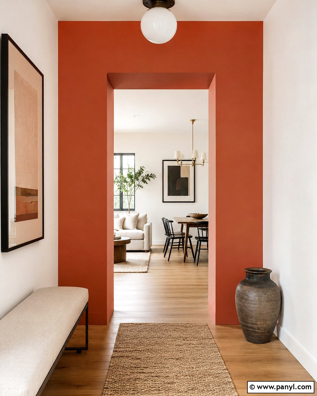 Orange Doorway Wall Paint - 20 Color Block Wall Paint Inspiration Ideas