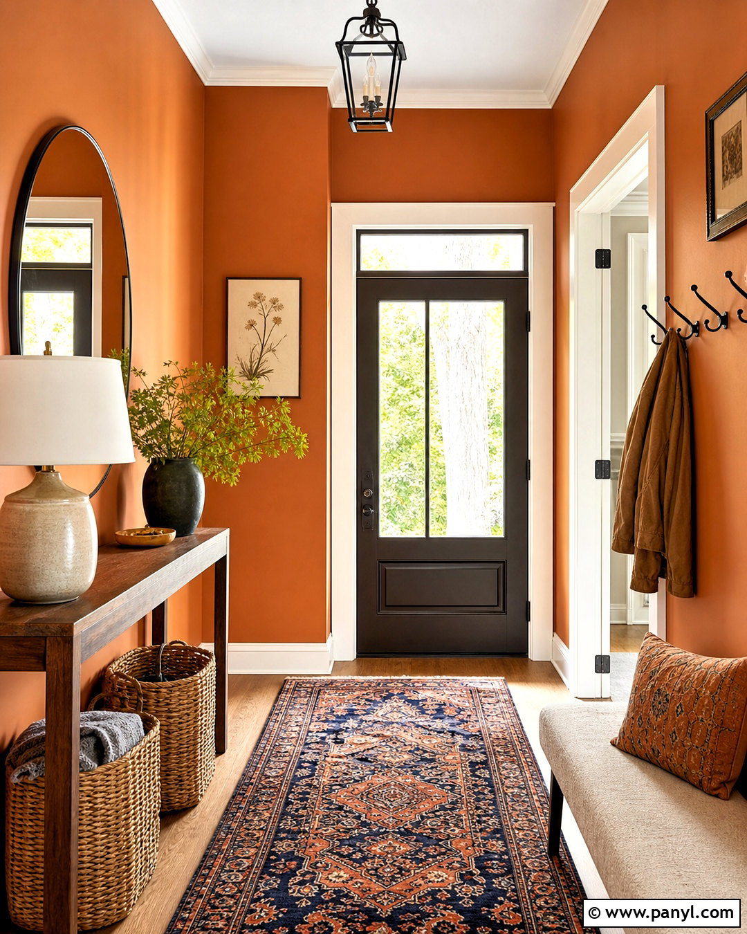 Orange Entryway - 20 orange interior design ideas