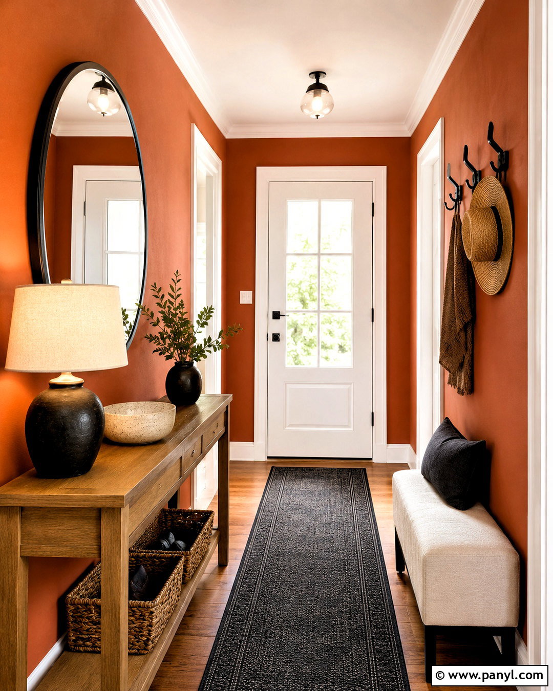 Orange Entryway - 20 orange interior ideas