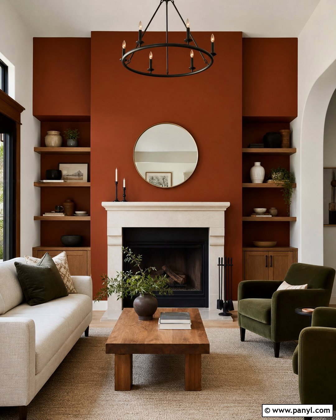 Orange Fireplace Wall - 35 orange wall paint ideas