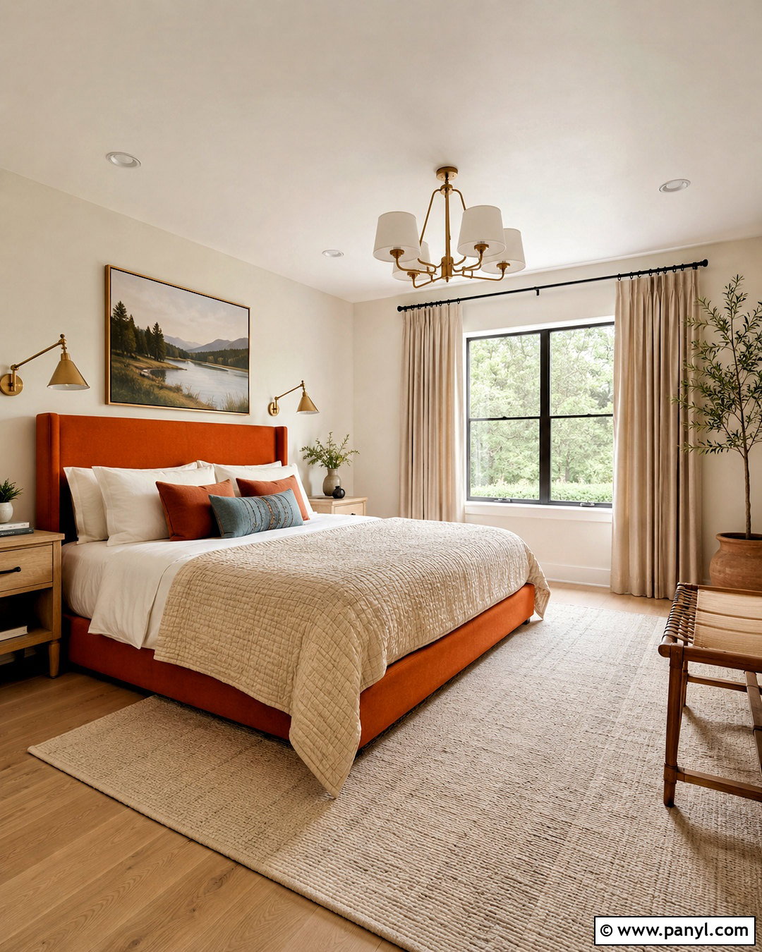 Orange Guest Bedroom - 20 orange interior ideas