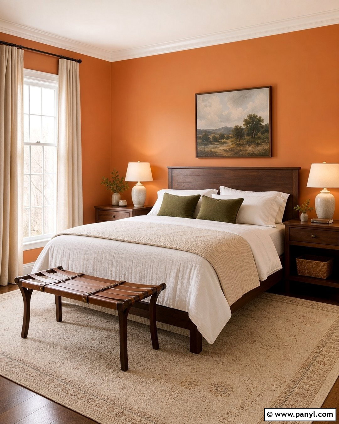 Orange Guest Bedroom Walls - 30 Orange Painted Walls