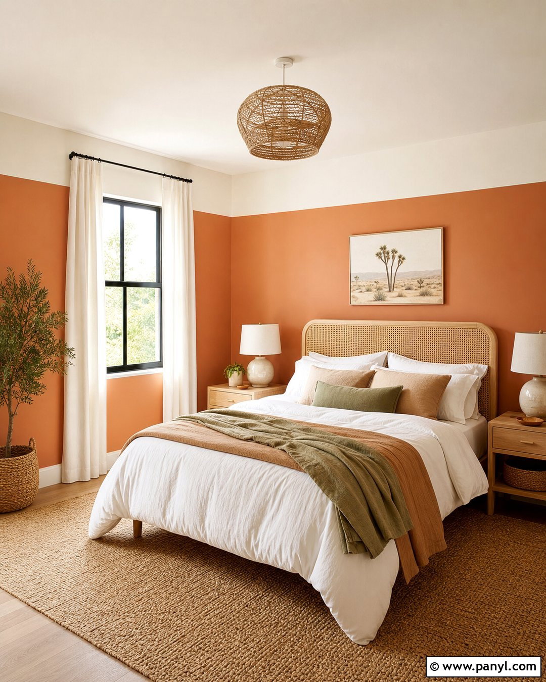 Orange Half Wall Bedroom - 30 Orange Wall Color Ideas