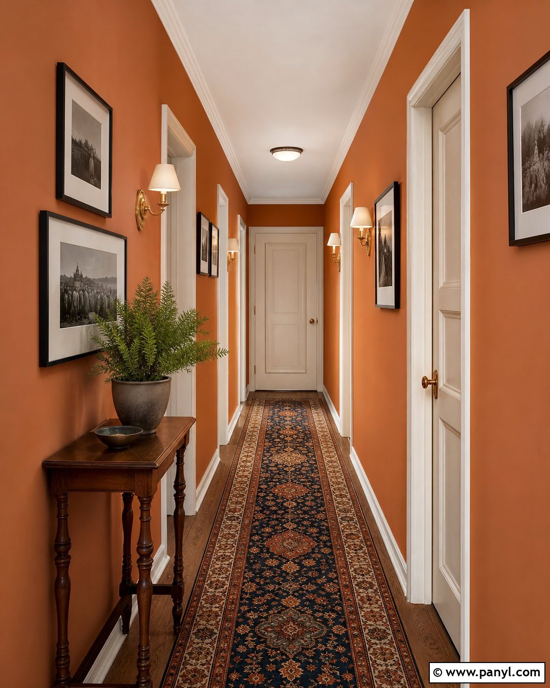 Orange Hallway Walls - 35 orange wall paint ideas