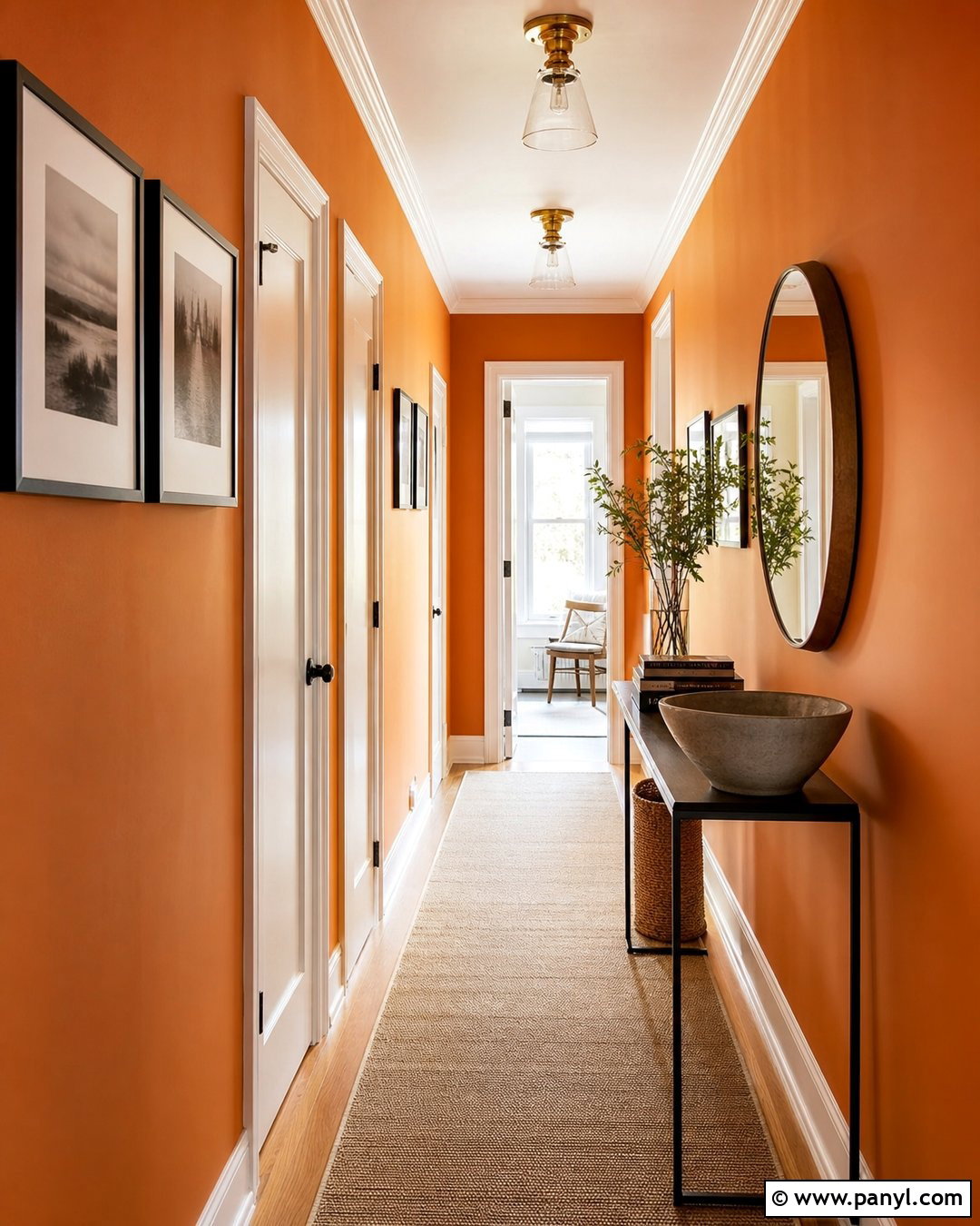 Orange Hallway Walls - 30 Orange Painted Walls
