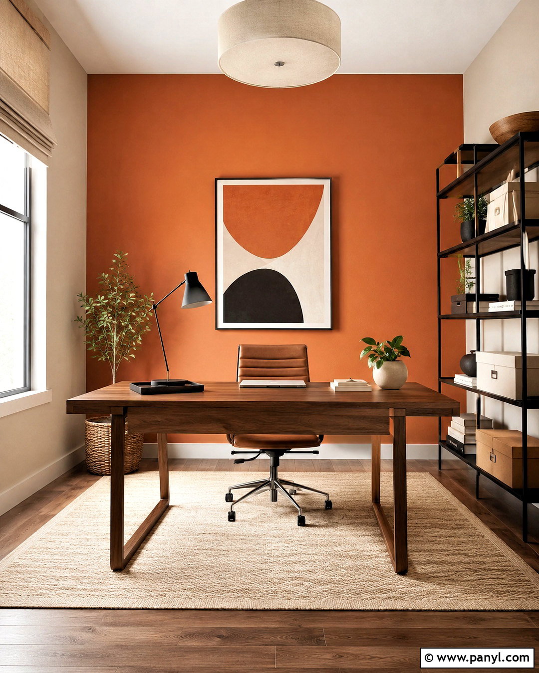 Orange Home Office - 20 orange home ideas