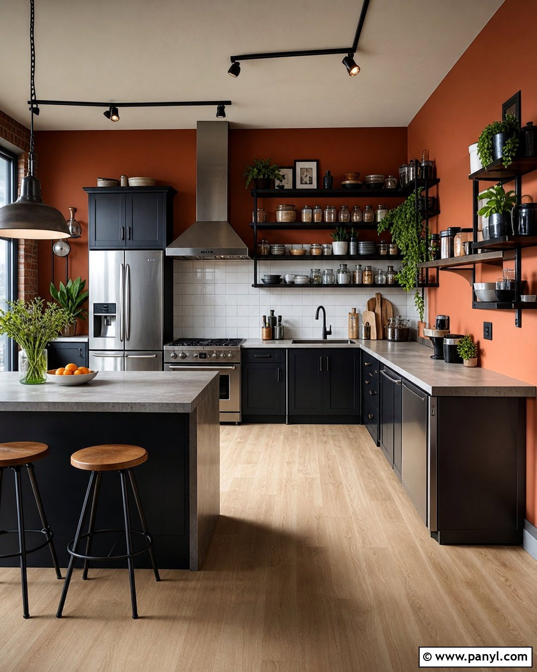 Orange Industrial Kitchen Walls - 20 Orange Wall Paint Ideas Kitchen Ideas