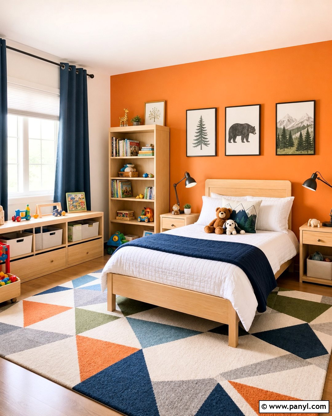 Orange Kids Room Walls - 30 Orange Painted Walls