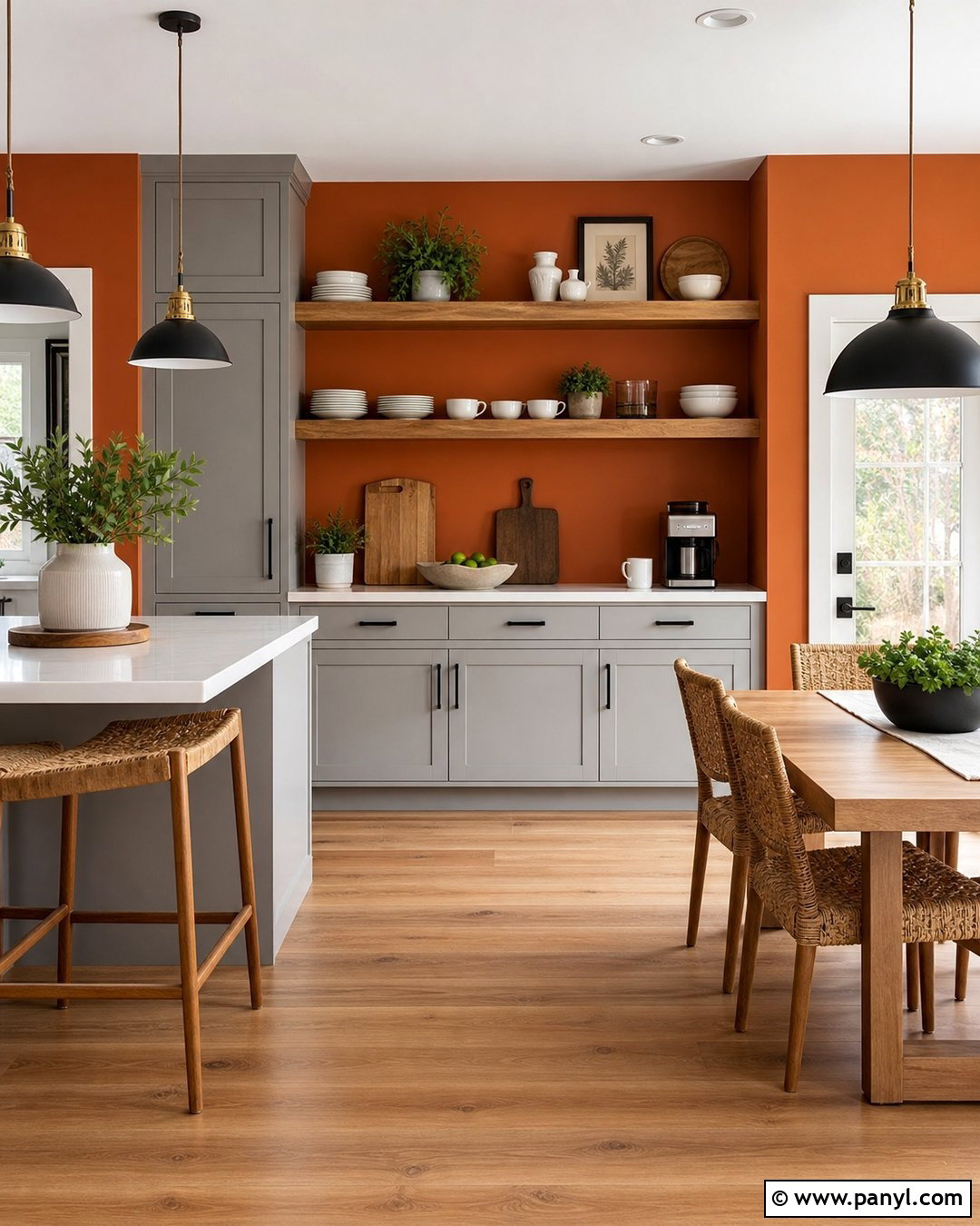 Orange Kitchen Accent Wall - 35 orange wall paint ideas