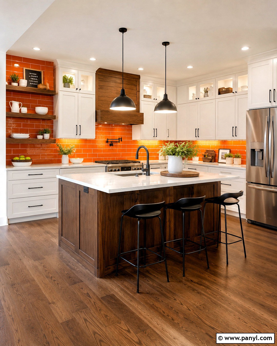 Orange Kitchen Backsplash - 20 orange kitchen ideas