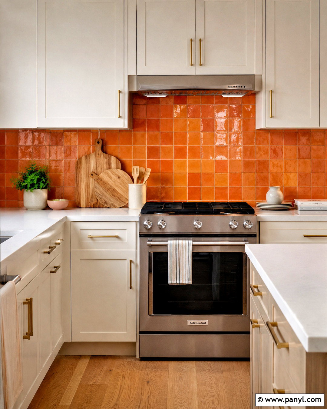 Orange Kitchen Backsplash - 20 orange interior ideas