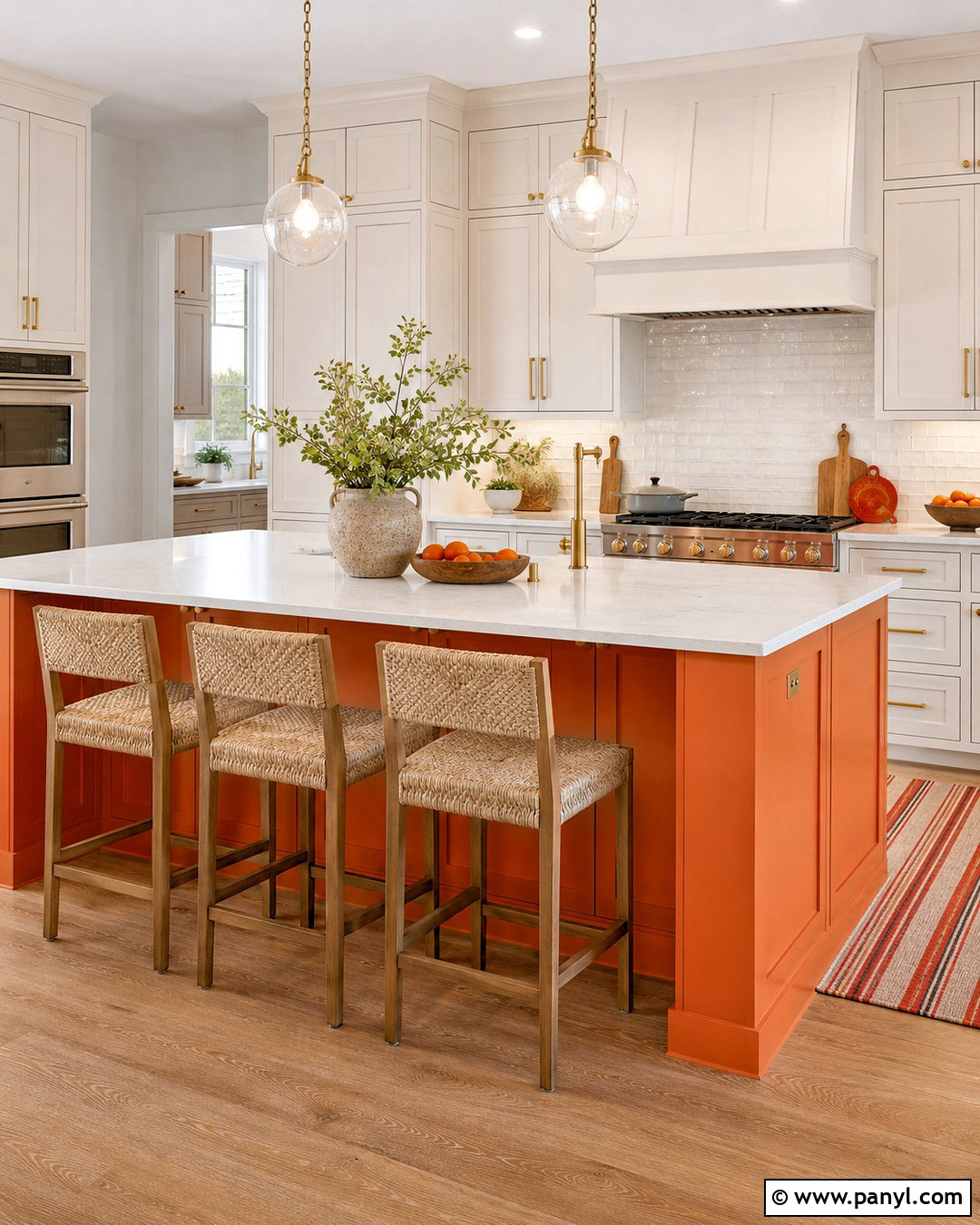 Orange Kitchen Island - 20 orange kitchen ideas