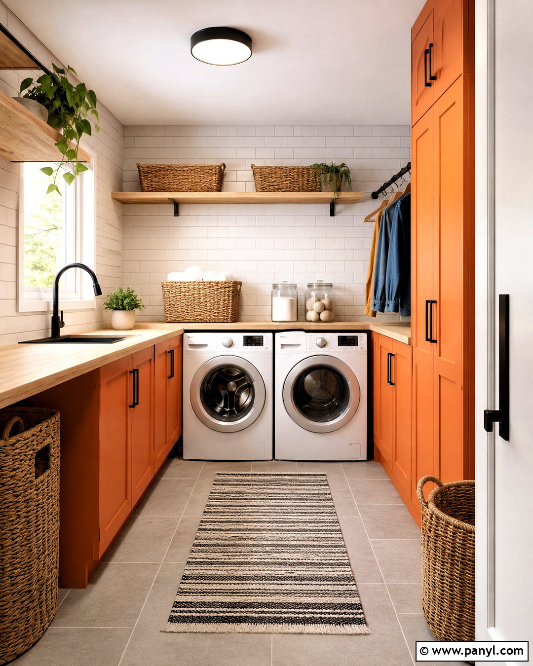 Orange Laundry Room - 20 orange home ideas