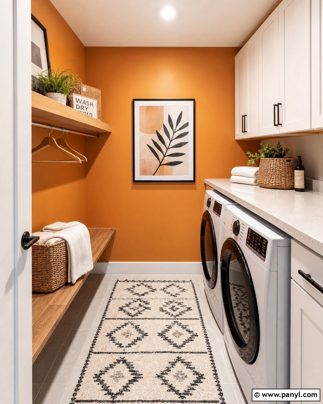 Orange Laundry Room Walls - 30 Orange Painted Walls