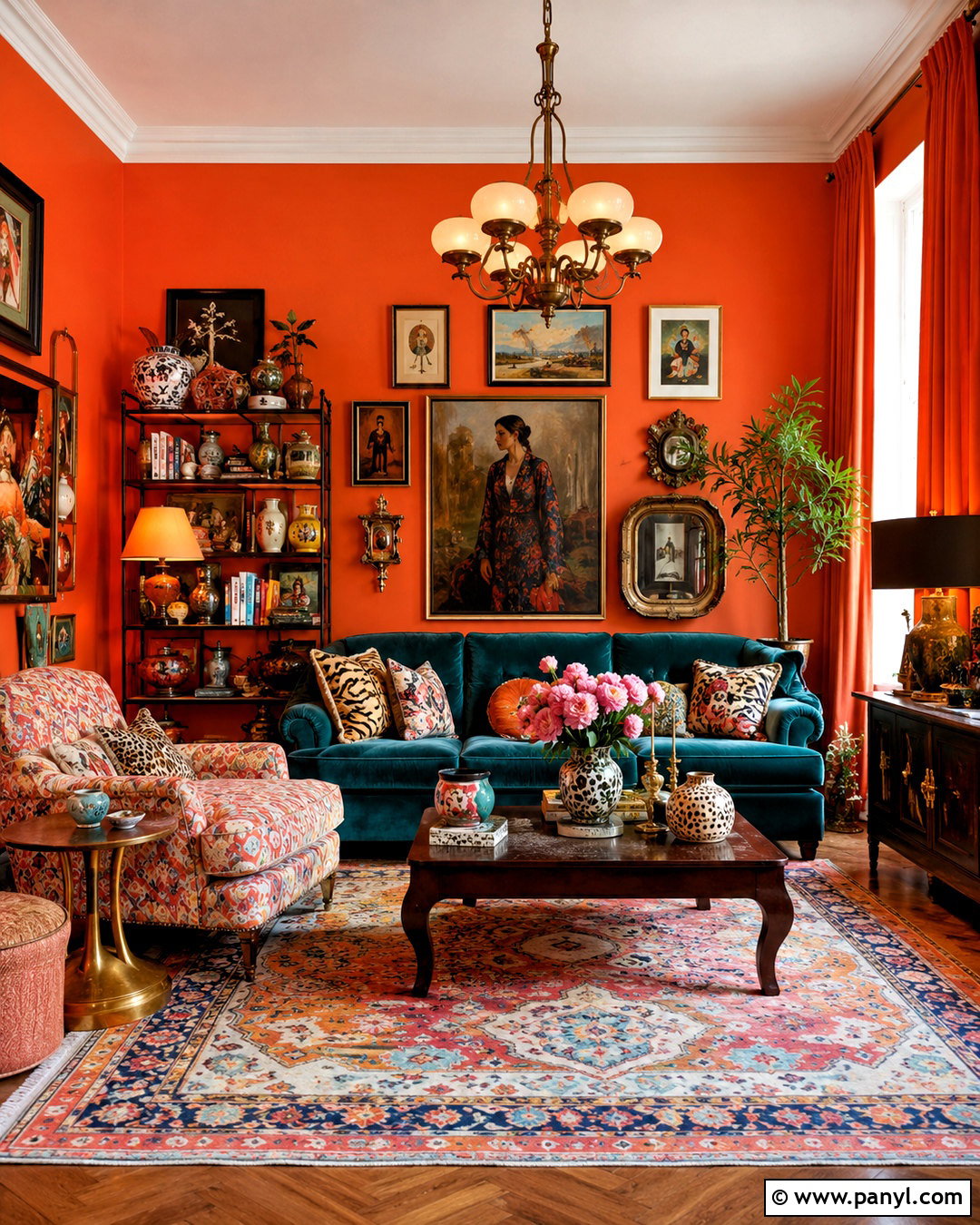 Orange Maximalist Interior - 20 orange interior ideas