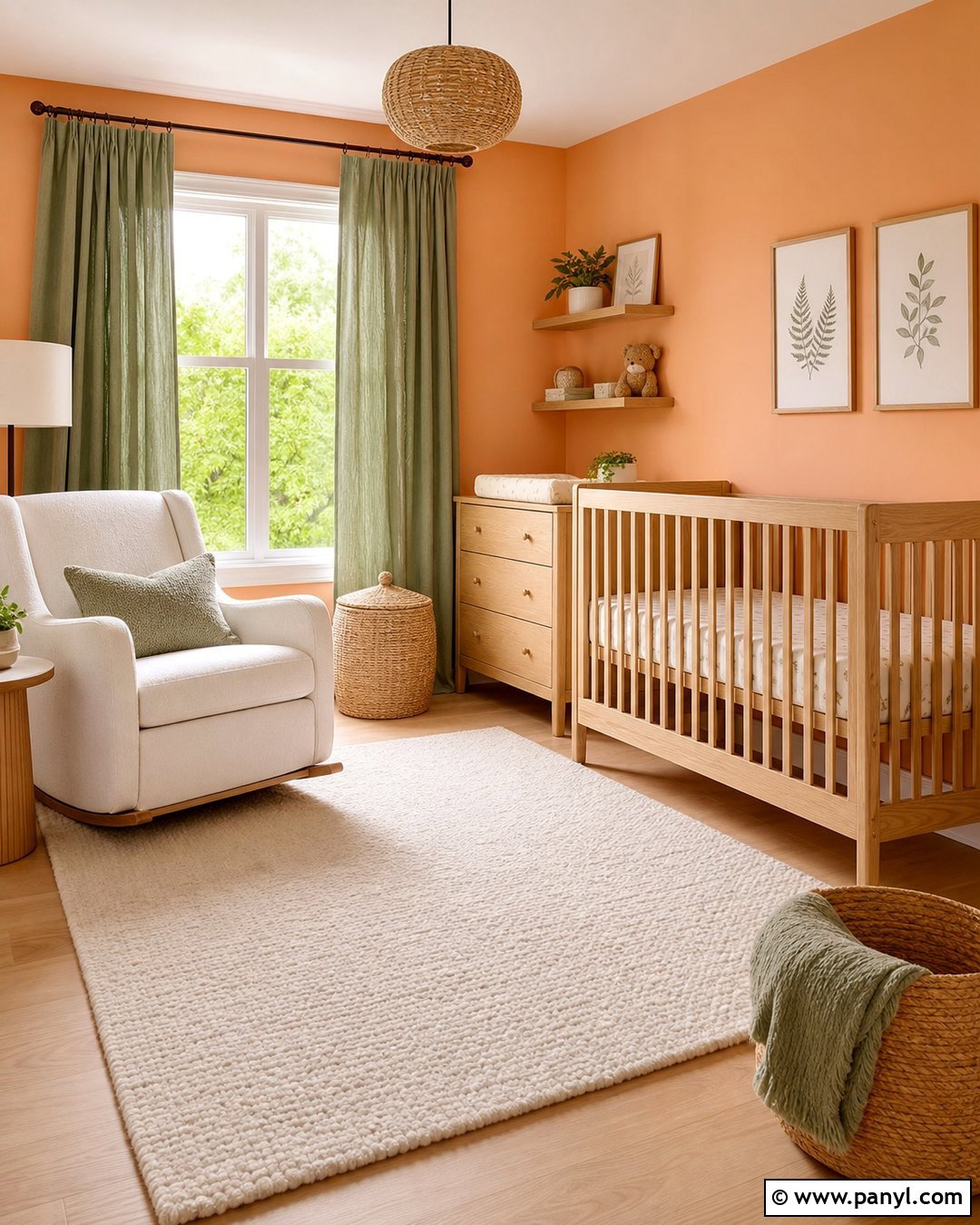 Orange Nursery Walls - 35 orange wall paint ideas