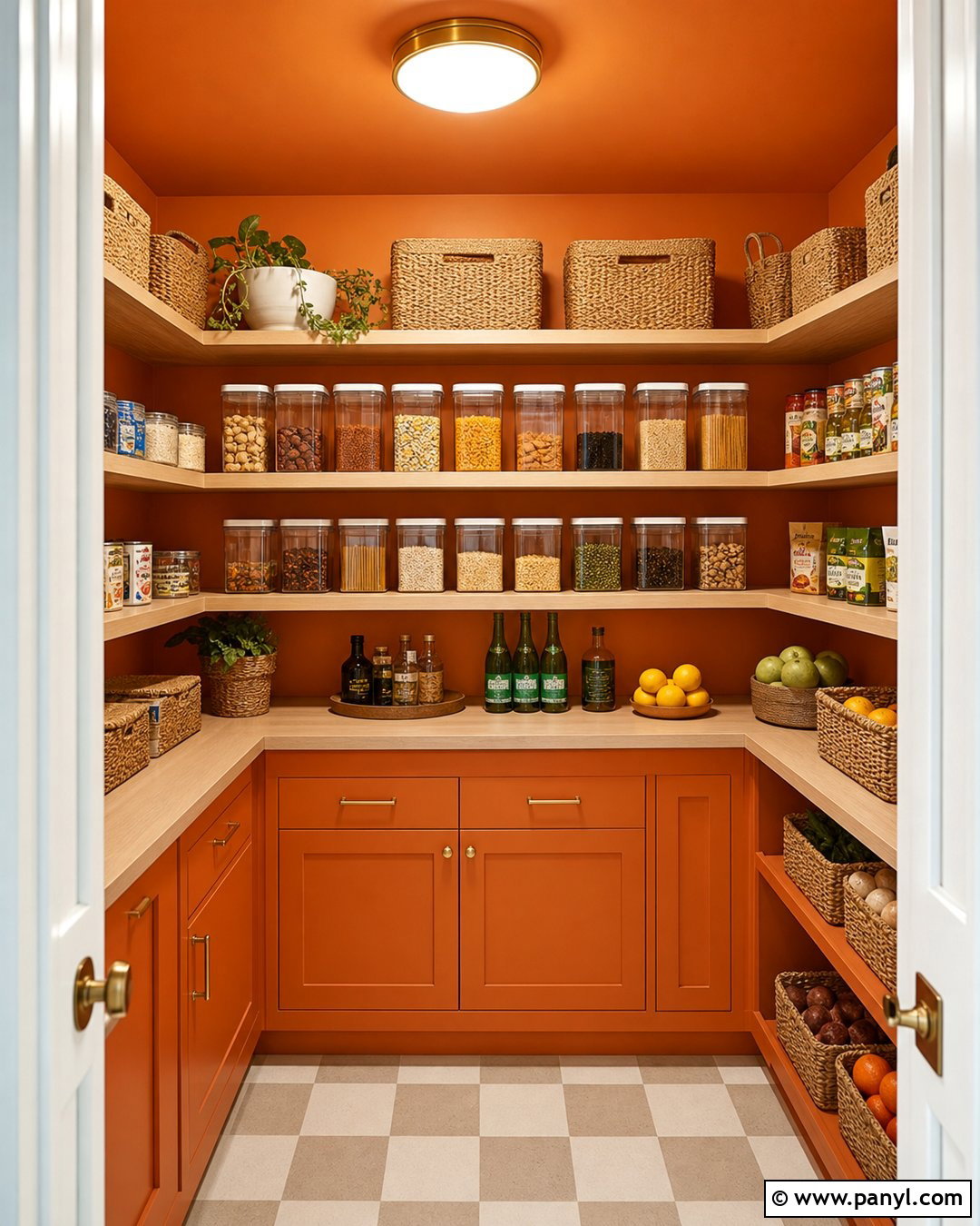 Orange Pantry Walls - 35 orange wall paint ideas