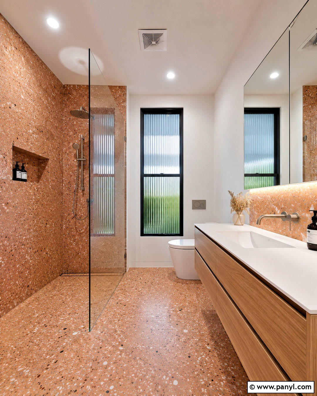 Orange Terrazzo Bathroom - 20 orange bathrooms designs