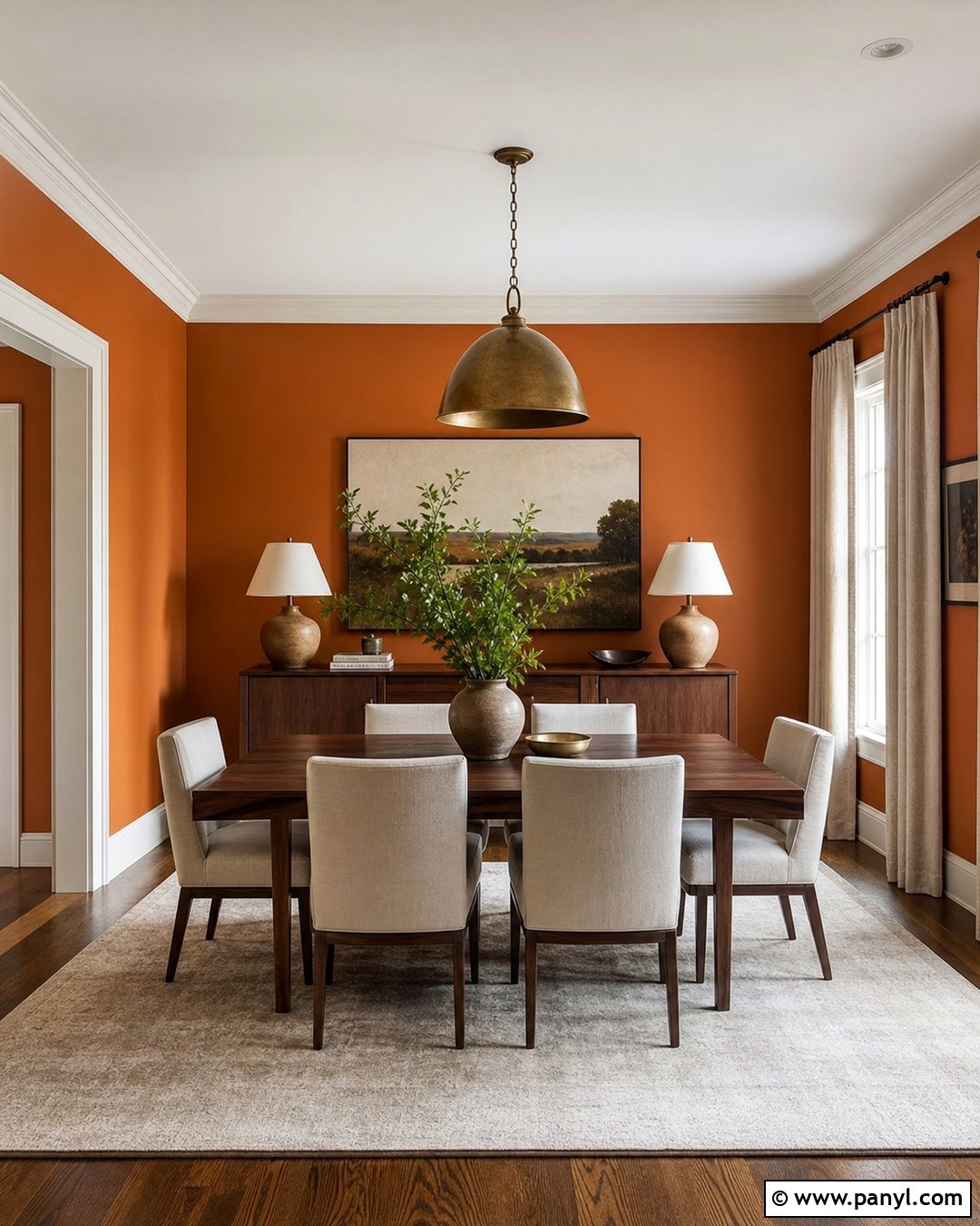 Orange Walls In A Dining Room - 20 How To Decorate With Orange Walls
