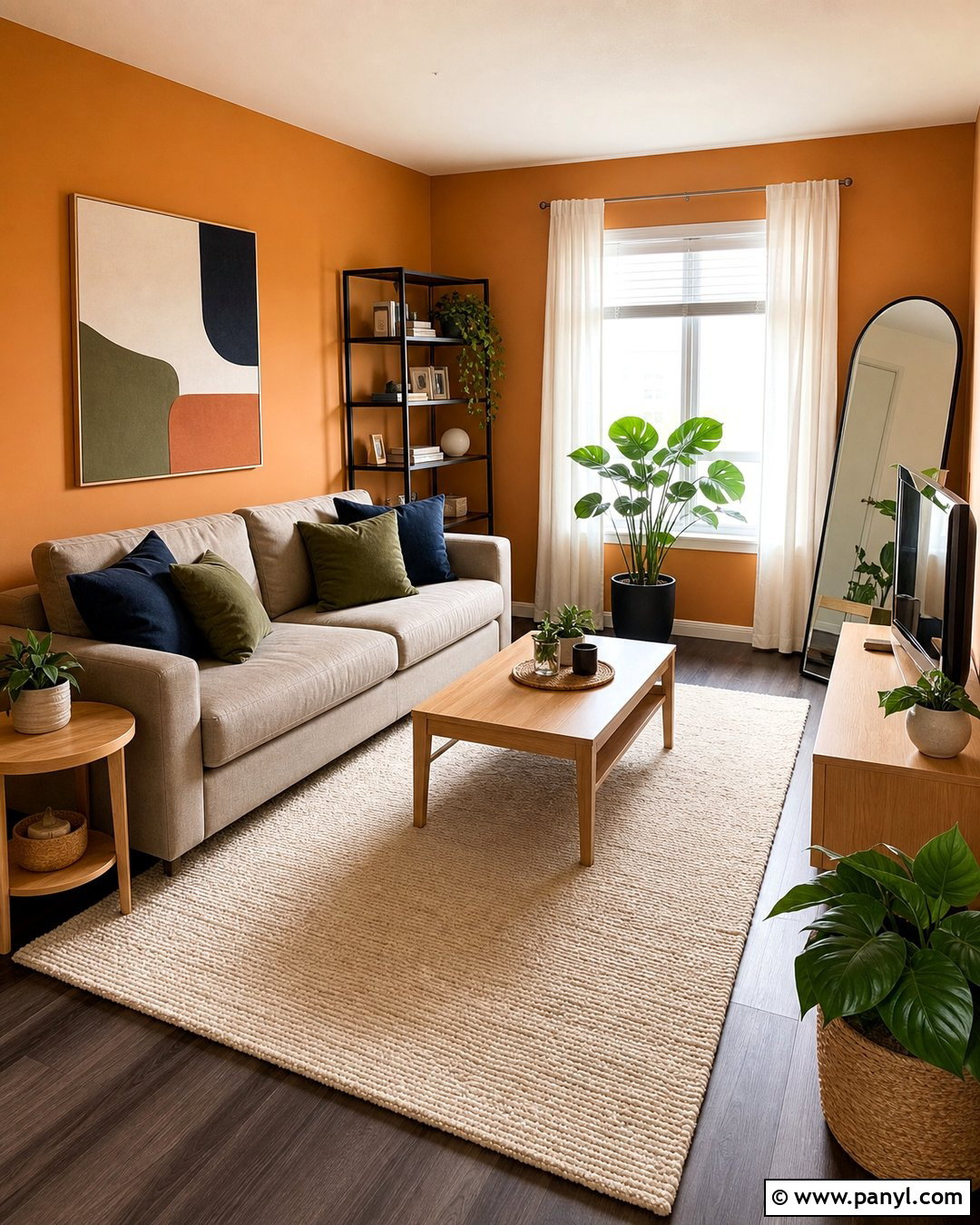 Orange Walls In A Rental Apartment - 20 How To Decorate With Orange Walls