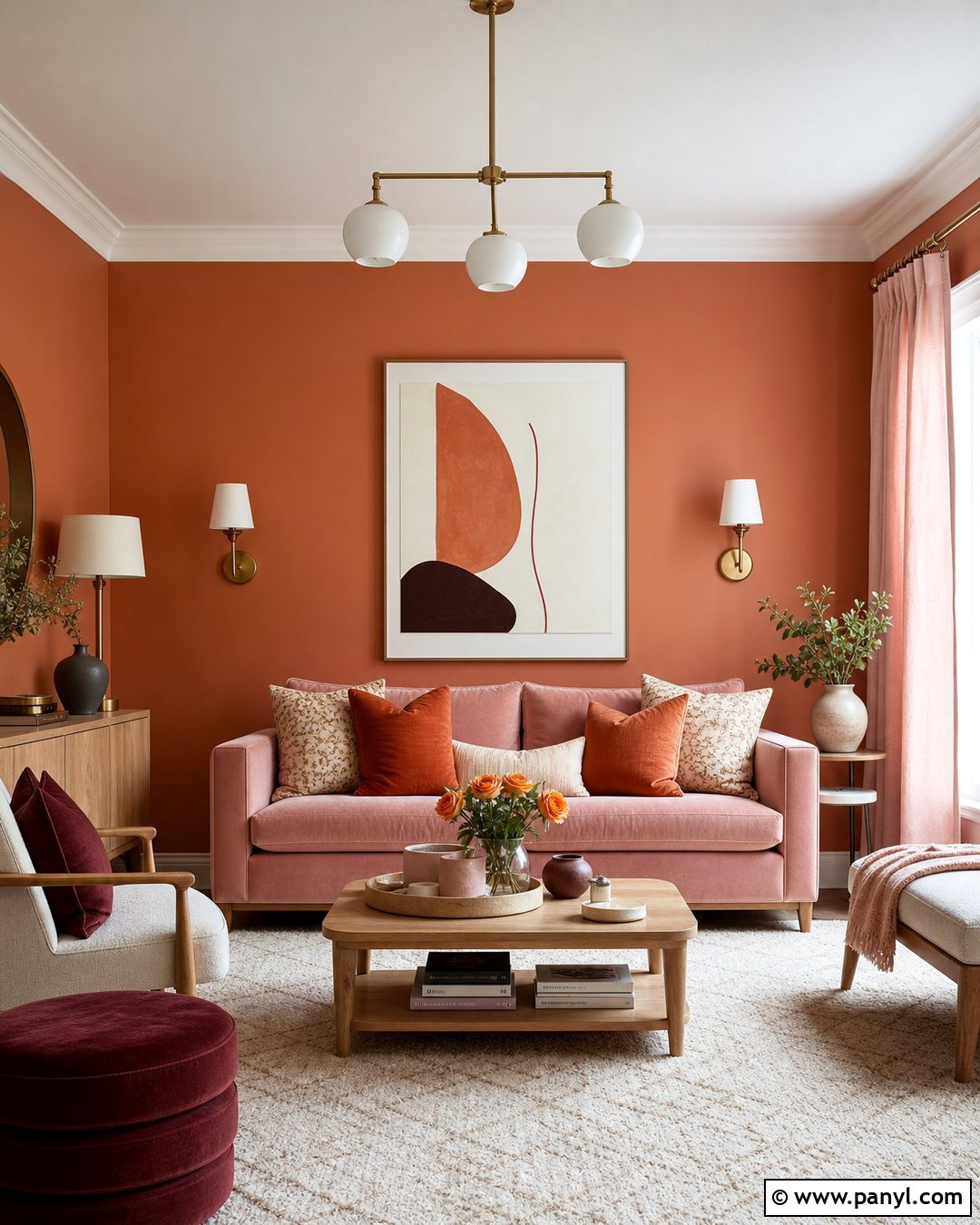 Orange Walls With Pink Decor - 20 How To Decorate With Orange Walls