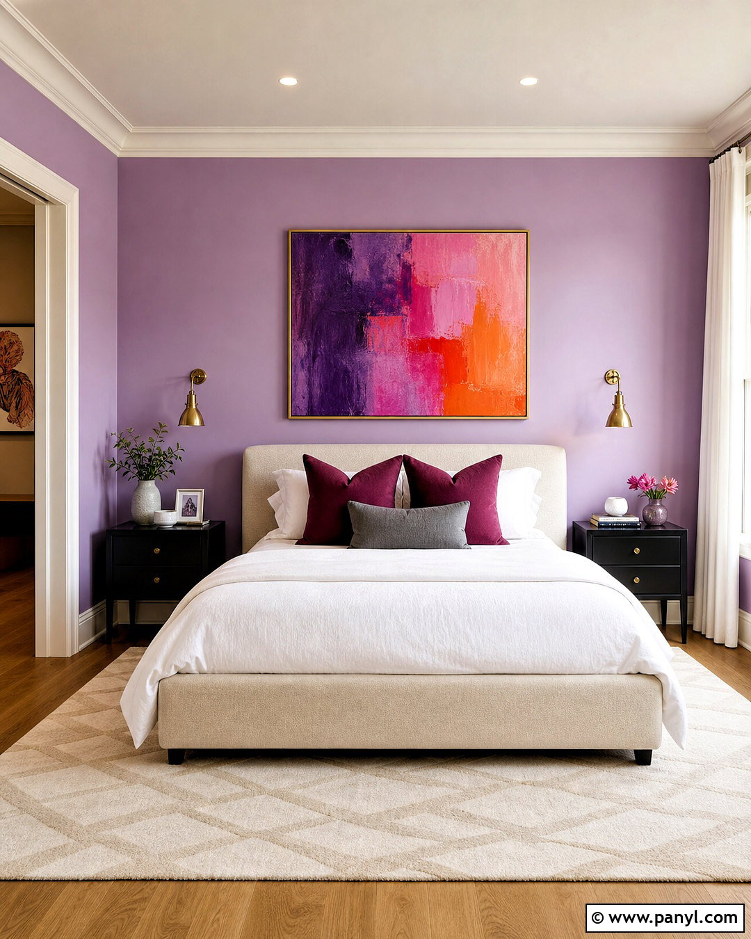 Orchid Purple Bedroom - 20 purple paint colors bedroom ideas