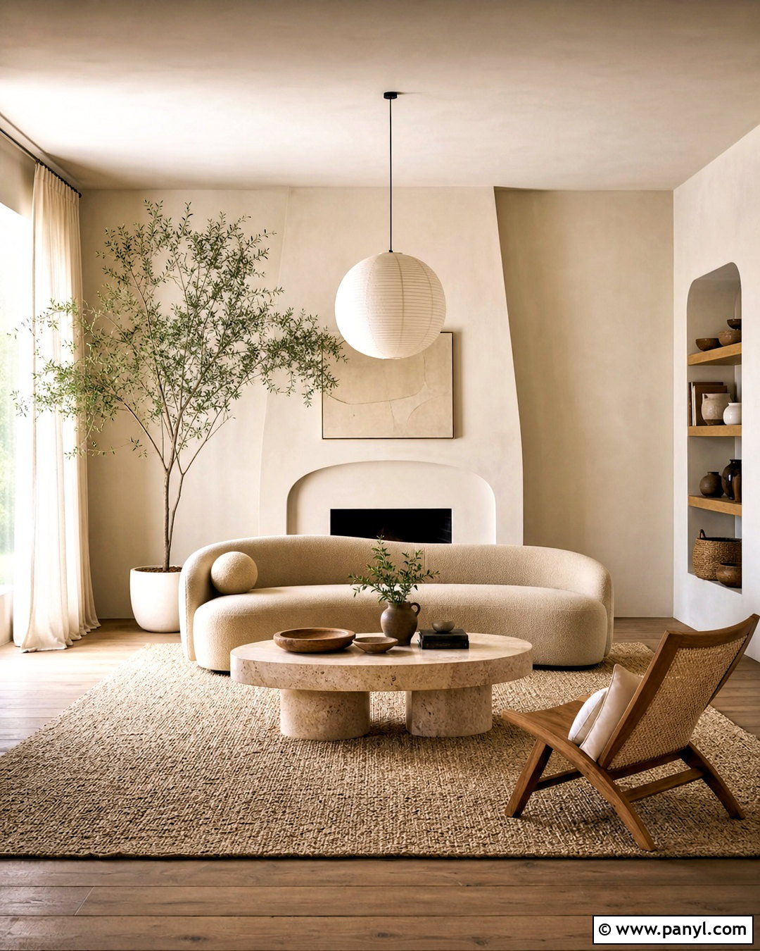 Organic Modern Neutral Living Room - 20 neutral interior design ideas