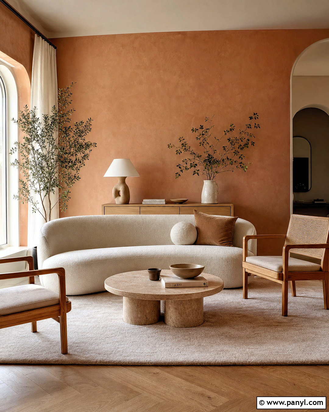 Organic Modern Terracotta Limewash Room - 20 terracotta limewash walls