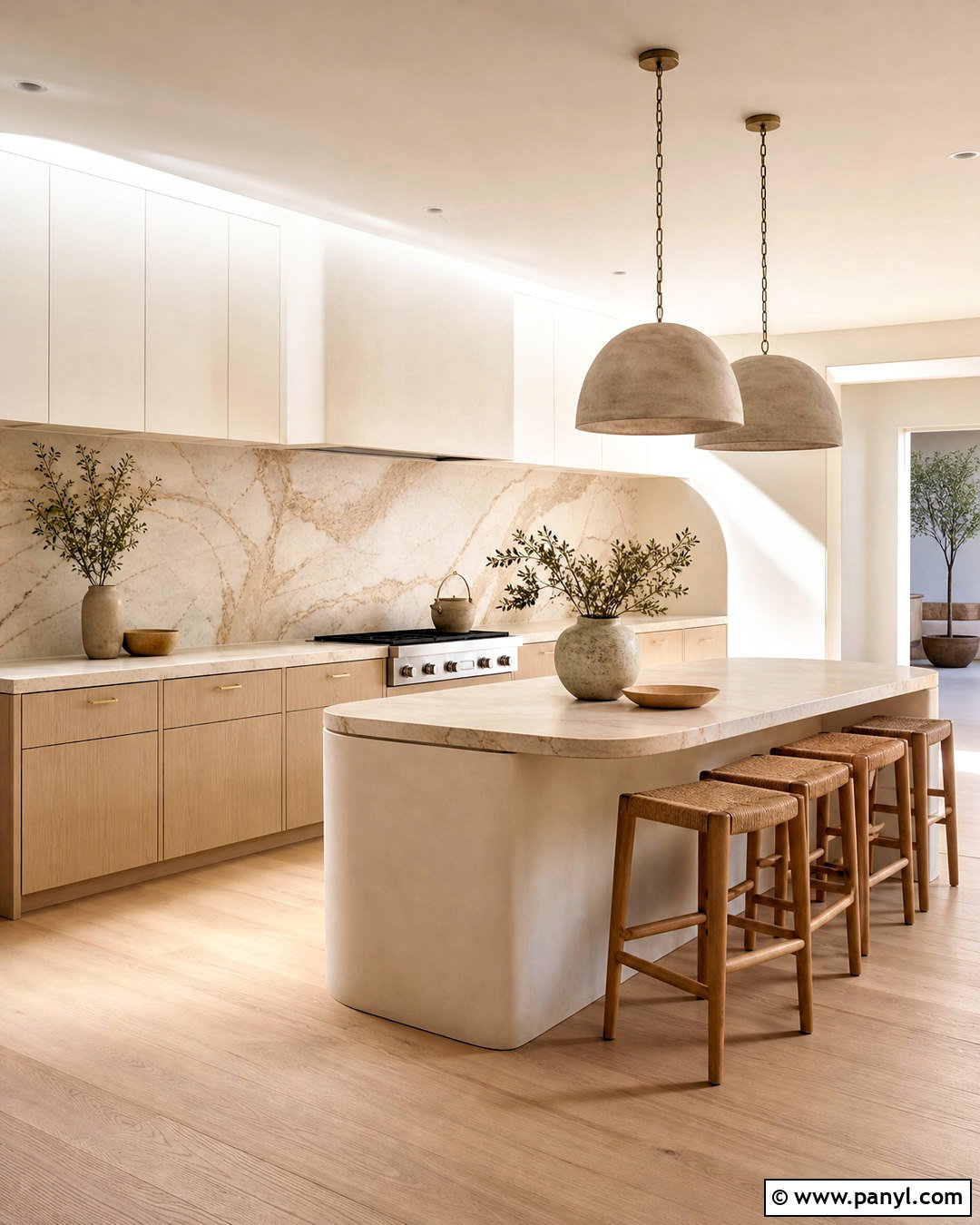 Organic Modern White And Beige Kitchen - 20 white and beige kitchen ideas