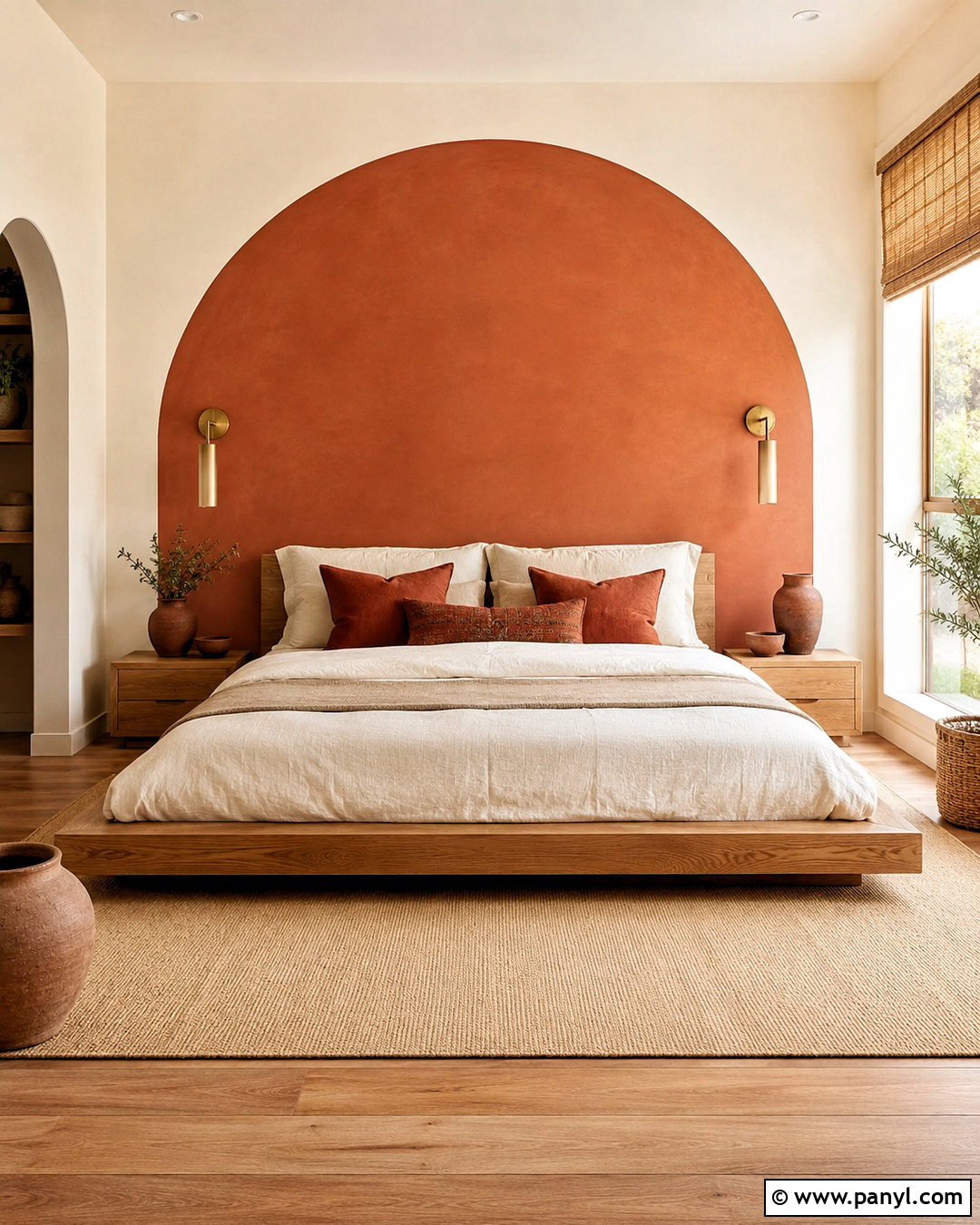 Organic Wave Accent Wall - 20 hand painted accent wall ideas