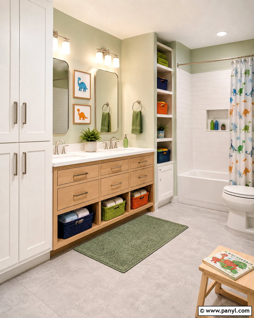 Organized Kids Bathroom Storage - 20 kids bathroom ideas