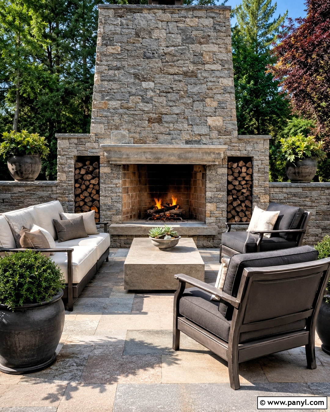 Outdoor Fireplace Patio Wall - 20 outdoor patio wall ideas