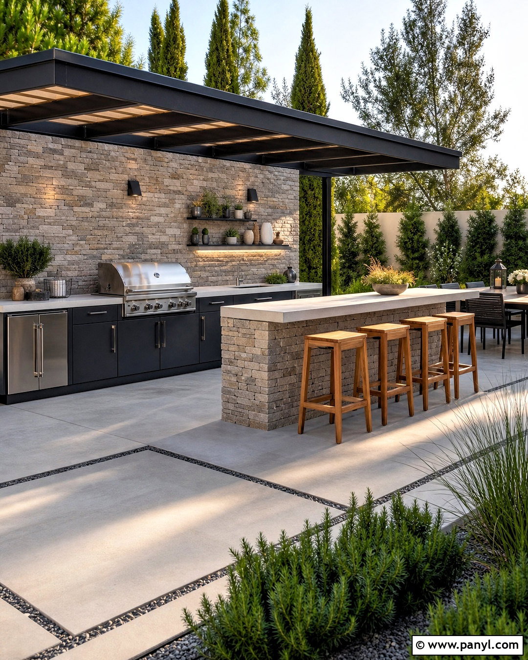 Outdoor Kitchen Wall - 20 backyard wall design ideas