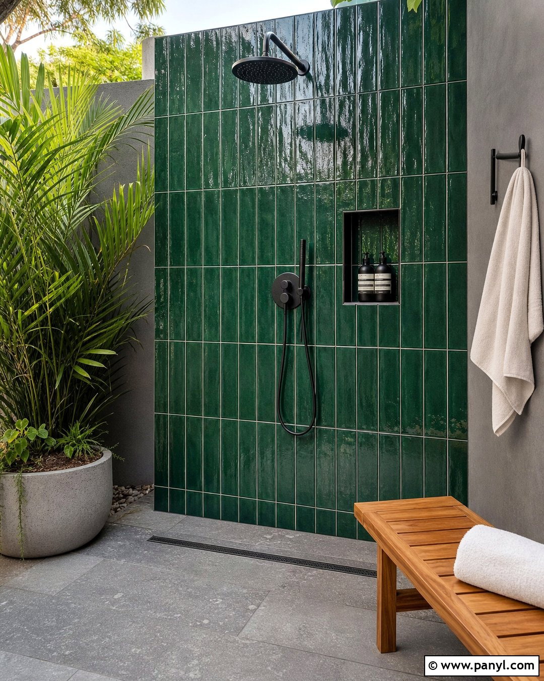 Outdoor Shower Accent Wall - 35 Outdoor Accent Wall Ideas