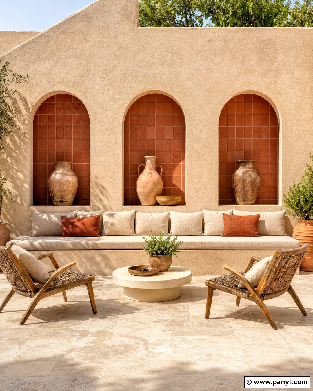 Outdoor Wall With Arched Niches - 20 outdoor wall design ideas house ideas