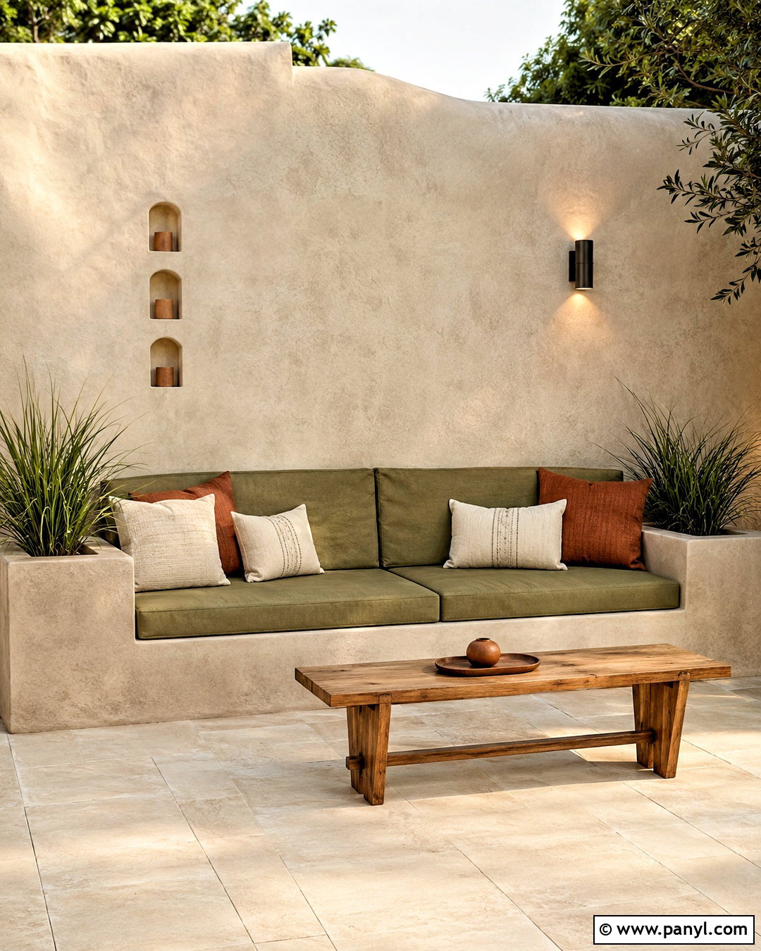 Outdoor Wall With Built-In Bench - 20 outdoor wall design ideas house ideas