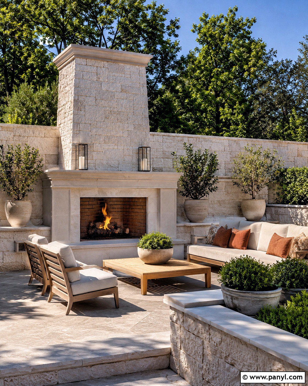 Outdoor Wall With Fireplace - 20 outdoor wall design ideas house ideas