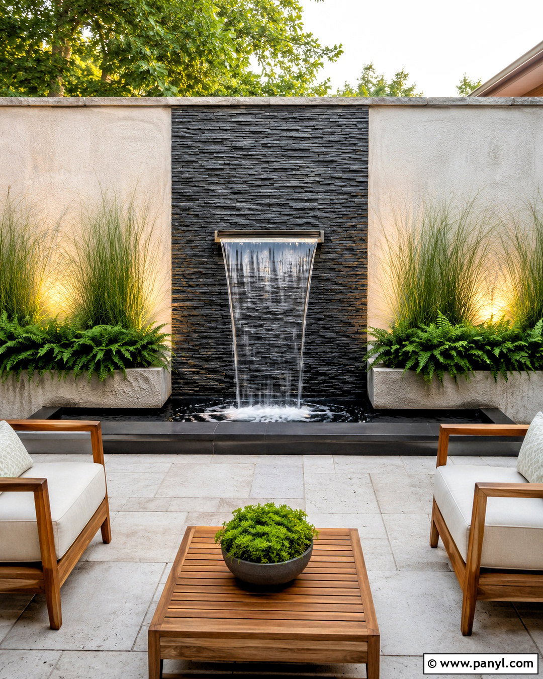 Outdoor Wall With Water Feature - 20 outdoor wall design ideas house ideas