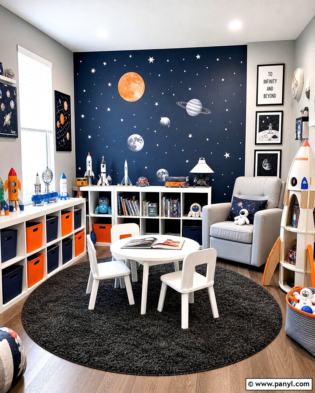 Outer Space Playroom - 20 kids playroom paint ideas