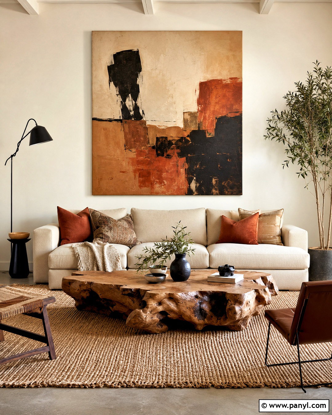 Oversized Abstract Art Wall - 20 minimal wall ideas
