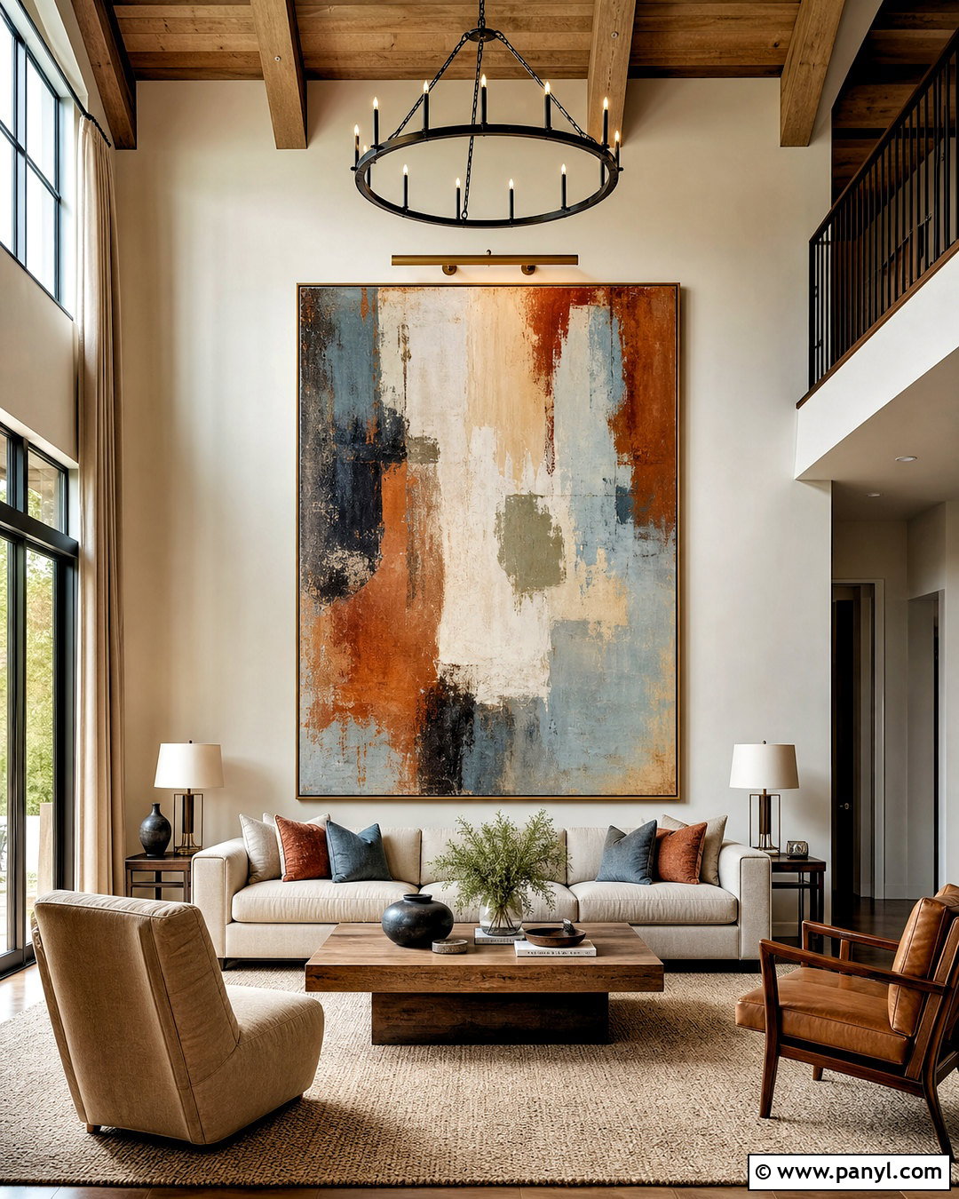 Oversized Art High Ceiling Wall - 20 high ceiling wall design ideas